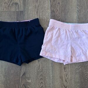 Black and Peach Athletic Shorts